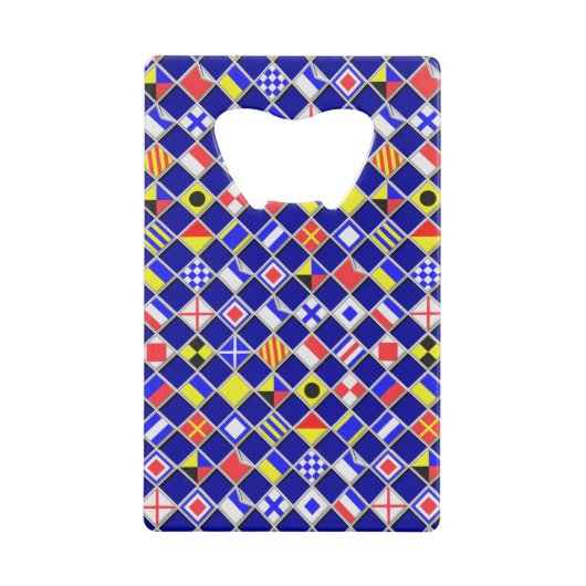 3D Effect Gecontroleerd Nautical Flag tegels Patro Creditkaart Flessenopener (Achterkant)