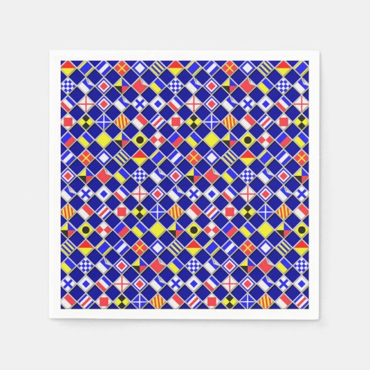 3D Effect Gecontroleerd Nautical Flag tegels Patro Servetten (Voorkant)