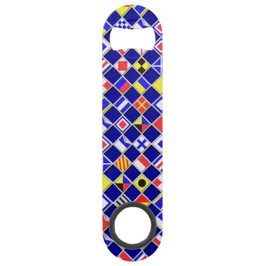 3D Effect Gecontroleerd Nautical Flag tegels Patro Speed Flessenopener (Achterkant)