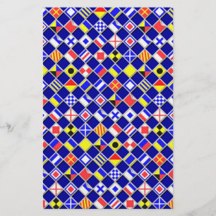 3D-effect Gecontroleerd Nautical Flag tiles Decor Briefpapier