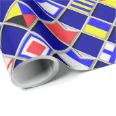 3D-effect Gecontroleerd Nautical Flag tiles Decor Cadeaupapier (Rol Hoek)