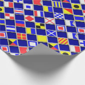 3D-effect Gecontroleerd Nautical Flag tiles Decor Cadeaupapier (Hoek)
