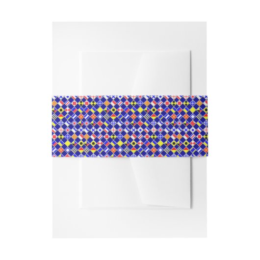 3D-effect Gecontroleerd Nautical Flag tiles Decor Uitnodigingen Wikkel (Voorkant Voorbeeld)