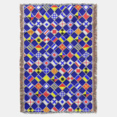 3D Effect Gecontroleerde Nautical Flag tiles Motif Deken (Voorkant Verticaal)