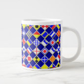 3D Effect Gecontroleerde Nautical Flag tiles Motif Grote Koffiekop (Rechts)