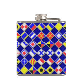 3D Effect Gecontroleerde Nautical Flag tiles Motif Heupfles (Achterkant)