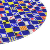3D Effect Gecontroleerde Nautical Flag tiles Motif Snijplank (Hoek)