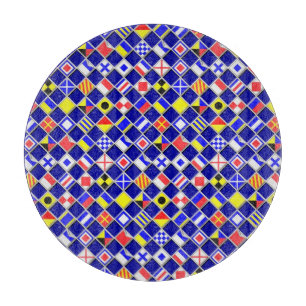 3D Effect Gecontroleerde Nautical Flag tiles Motif Snijplank