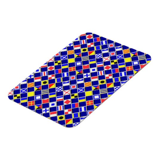 3D-effect geruite vlagtegels met maritiem thema de Magneet (Linkerzijde)