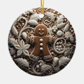 3D Effect Gingerbread Ornament | Custom Name (Voorkant)