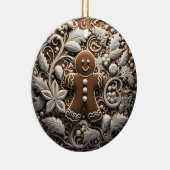 3D-effect-gingerbroodornament | Aangepaste naam Keramisch Ornament (Rechts)