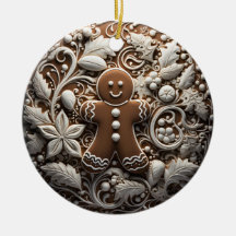 3D-effect-gingerbroodornament | Aangepaste naam