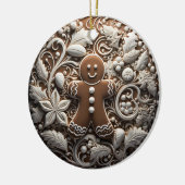 3D-effect-gingerbroodornament | Aangepaste naam Keramisch Ornament (Links)