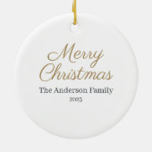 3D-effect-gingerbroodornament | Aangepaste naam Keramisch Ornament (Achterkant)