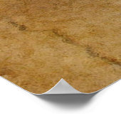 3D-effect Kaart van AFRIKA op Faux Parchment BG Poster (Hoek)