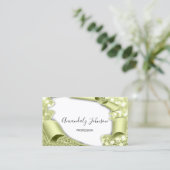 3D Effect Makeup Artiest Mint White Visitekaartje (Staand voorkant)