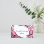 3D Effect Makeup Artiest Roos White Visitekaartje (Staand voorkant)