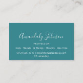 3D Effect Makeup Artist GLITTER Event Planner Blau Visitekaartje (Achterkant)