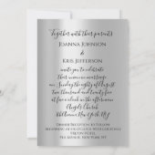 3D-effect op bruiloft Elegant roze zilver Kaart (Achterkant)
