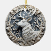 3D Effect Reindeer Ornament | Custom Name (Voorkant)