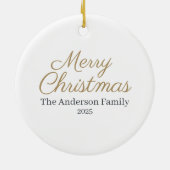 3D-effect rendierornament | Aangepaste naam Keramisch Ornament (Achterkant)