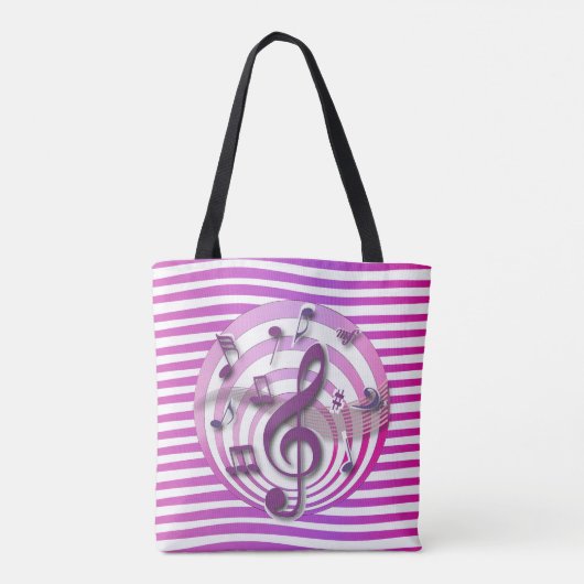 3D-effect roze notities Tote Bag (Achterkant)