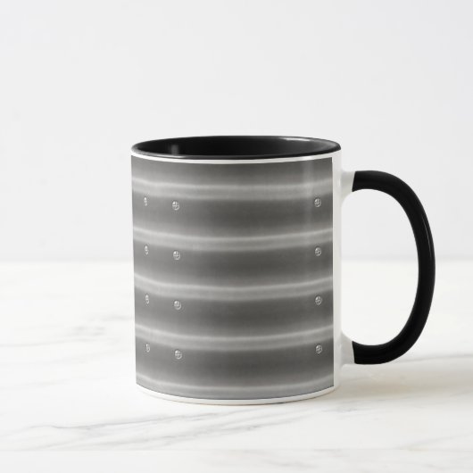 3D Effect Steel Metal Coffee Mok (Rechts)