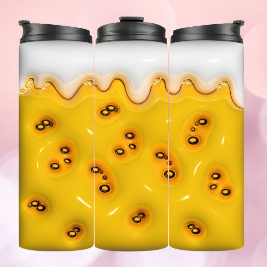 3D Effet Puffy Tumbler Bier Vibes, Puffy Foam Thermosbeker