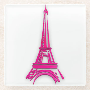 3d Eiffeltoren, Franse clipart Glazen Onderzetter