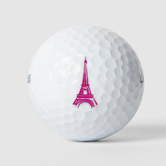 3d Eiffeltoren, Franse clipart Golfballen (Voorkant)