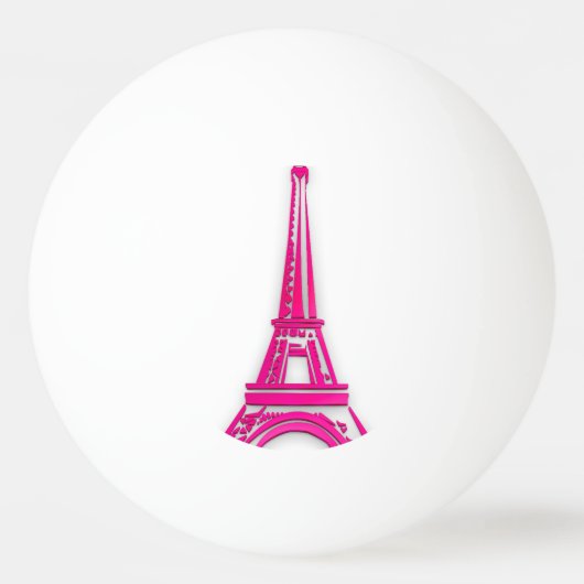 3d Eiffeltoren, Franse clipart Pingpongbal (Achterkant)