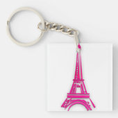 3d Eiffeltoren, Franse clipart Sleutelhanger (Voorkant)