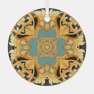 3D-elementen van Golden Baroque Ornament