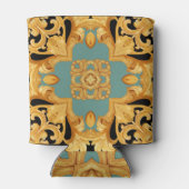 3D-elementen van Golden Baroque Ornament Blikjeskoeler (Achterkant)