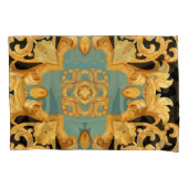 3D-elementen van Golden Baroque Ornament Kussensloop (Voorkant)
