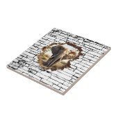 3D Elephant Wall Break Art – Realistic Safari (2) Tegeltje (Zijkant)