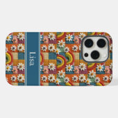 3D Embroidery Patchwork Phone Case | Personalized iPhone Hoesje (Achterkant horizontaal)