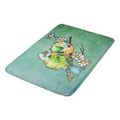 3D en Waterverf Illusie van een paar Chickadees Badmat (Gekanteld)