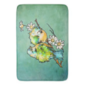 3D en Waterverf Illusie van een paar Chickadees Badmat (Voorkant Verticaal)