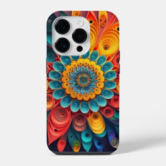 3D Enkele Bloem iPhone Hoesje (Achterkant)