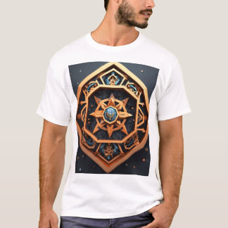 3D Estilo Azteca T-shirts – vet, artistiek