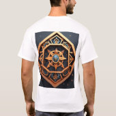 3D Estilo Azteca T-shirts – vet, artistiek (Achterkant)