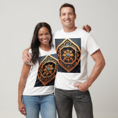 3D Estilo Azteca T-shirts – vet, artistiek (Unisex)
