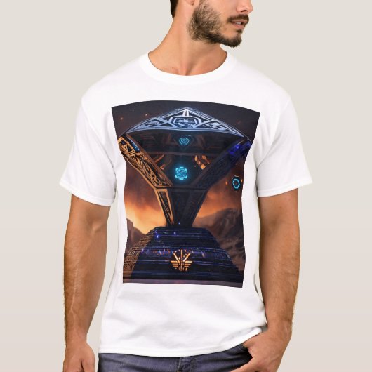 3D Estilo Azteca T-shirts – vet, artistiek en unie (Voorkant)