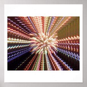 3D EXPLOSIE VAN LICHT poster