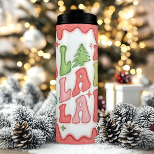 3D Fa La La Kerstmis Thermosbeker