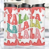 3D Fa La La Kerstmis Thermosbeker