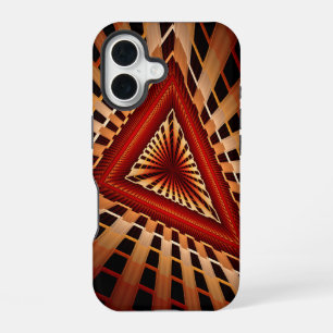 3D-fantasienetwerk moderne fractal grafisch ontwer iPhone 16 Hoesje