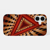 3D-fantasienetwerk moderne fractal grafisch ontwer iPhone 16 Hoesje (Achterkant horizontaal)