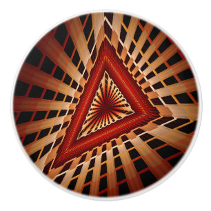 3D-fantasienetwerk moderne fractal grafisch ontwer Keramische Knop